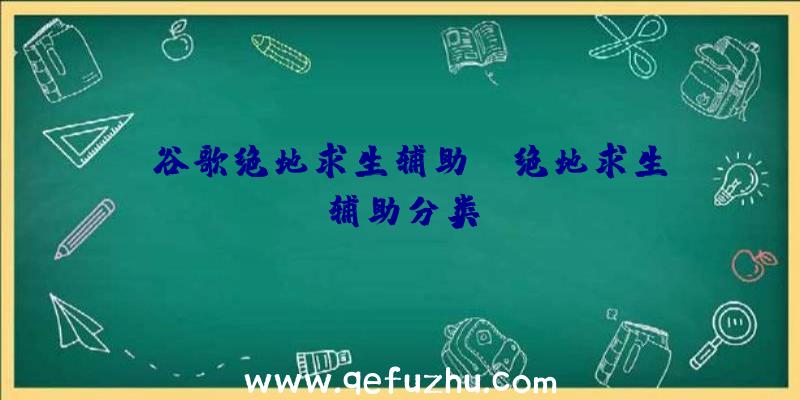 「谷歌绝地求生辅助」|绝地求生辅助分类